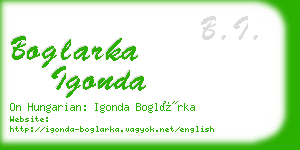 boglarka igonda business card